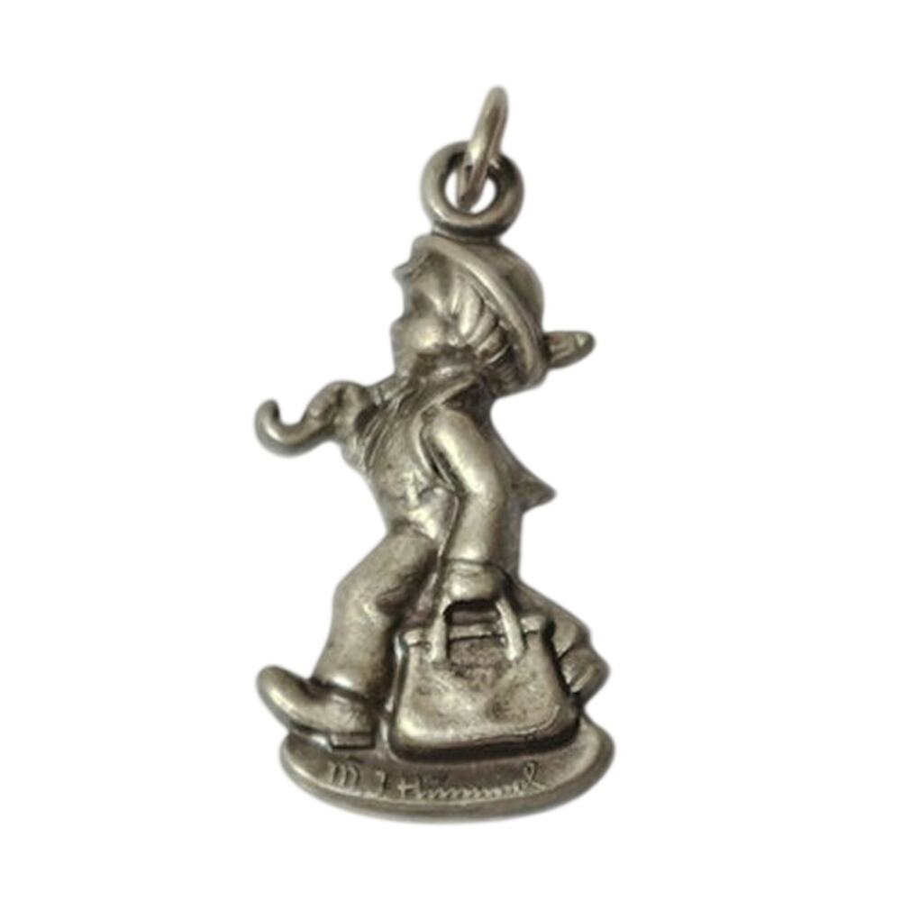 Vintage 1990 M.I. Hummel Club Goebel Sterling Silver Merry Wanderer Charm
